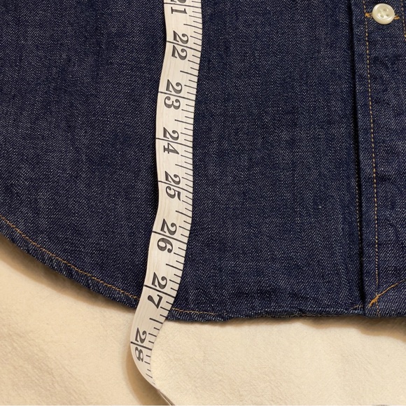 Polo Ralph Lauren Blue Denim Embroidered Logo Button Down Long Sleeve Shirt M - Picture 11 of 12